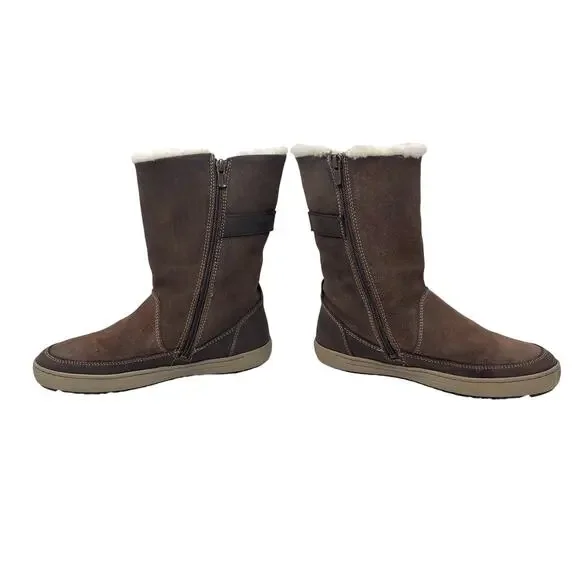 Birkenstock Woodbury Suede Leather Boots - Shearling - Dark Brown - Size 38 - Picture 3 of 9